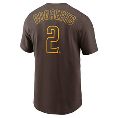 Xander Bogaerts San Diego Padres Name & Number T-Shirt - Brown | Nike
