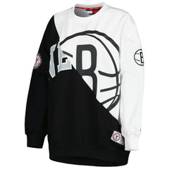 Brooklyn Nets Tommy Jeans Women's Ariel Pullover Sweatshirt - Black/White on sale