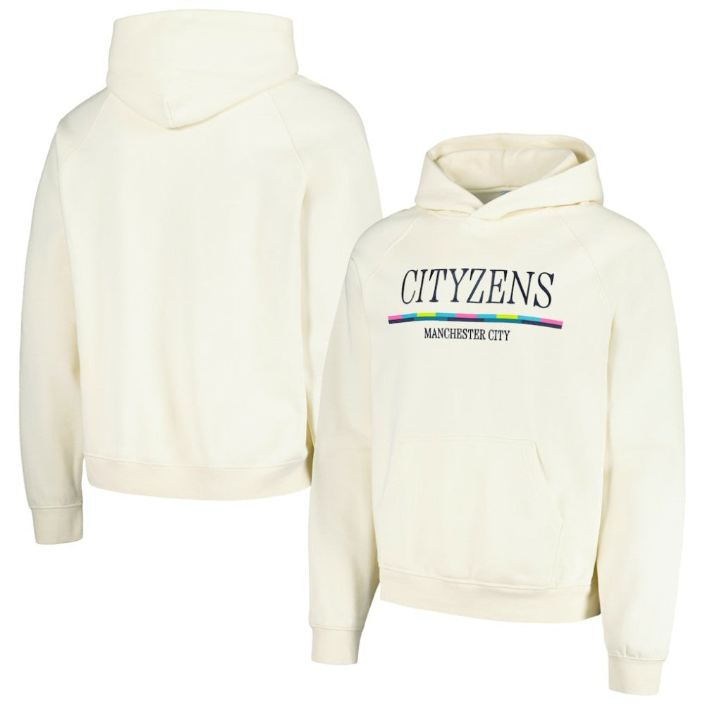 Manchester City Team Stripe Oversized Pullover Hoodie / Soccer New