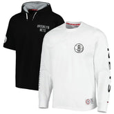 Brooklyn Nets Tommy Jeans Matthew 2-In-1 T-Shirt & Hoodie Combo Set - Black/White cheap