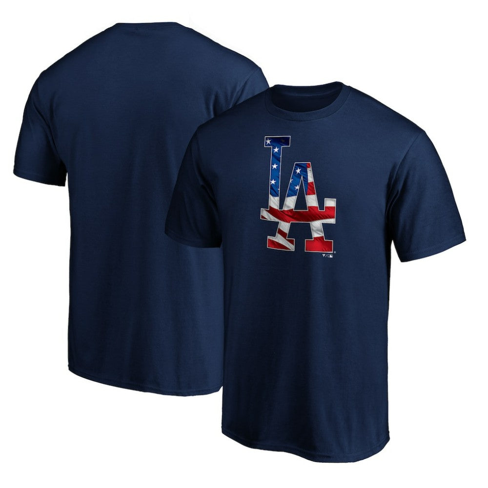 Los Angeles Dodgers Team Banner Wave T-Shirt - Navy