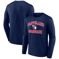 Cleveland Guardians Heart & Soul Long Sleeve T-Shirt - Navy