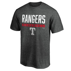 Texas Rangers Team Win Stripe T-Shirt - Charcoal