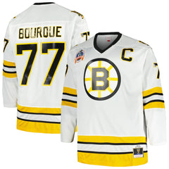 Ray Bourque Boston Bruins Mitchell & Ness Big & Tall Captain Patch Blue Line Player Jersey