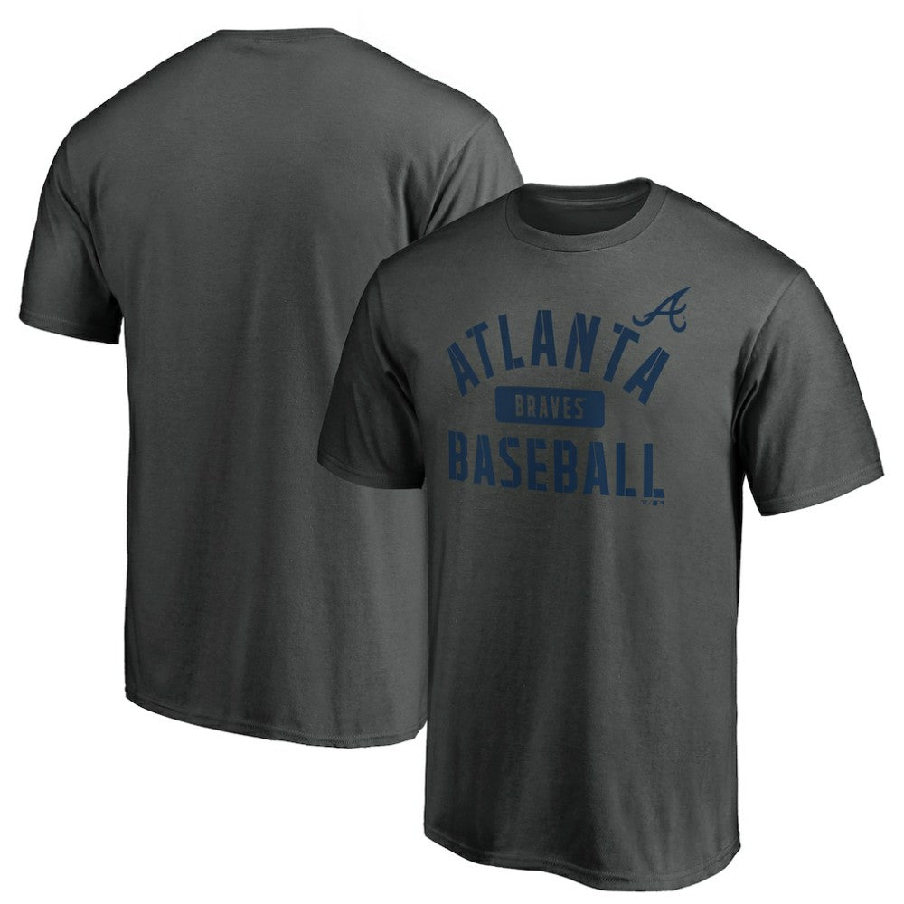 Atlanta Braves Team Primary Pill T-Shirt - Charcoal