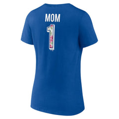 Chicago Cubs Women's Team Logo Mother's Day V-Neck T-Shirt - Royal