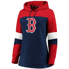 Boston Red Sox Women's Plus Size Colorblock Pullover Hoodie - Navy
