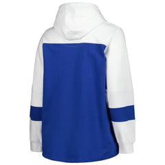 Los Angeles Dodgers Women's Plus Size Colorblock Pullover Hoodie - Royal