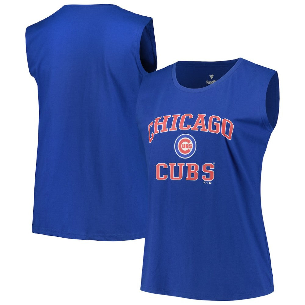 Chicago Cubs Profile Women's Plus Size Tank Top - Royal