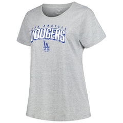 Los Angeles Dodgers Profile Women's Plus Size T-Shirt Combo Pack - Black/Heather Gray