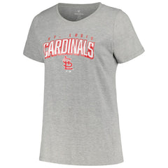 St. Louis Cardinals Profile Women's Plus Size T-Shirt Combo Pack - Black/Heather Gray
