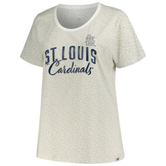 St. Louis Cardinals Profile Women's Plus Size Leopard T-Shirt - White