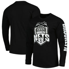 Brooklyn Nets Stadium Essentials Unisex NBA Crest Long Sleeve T-Shirt - Black discount