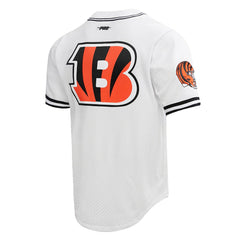 NFL Cincinnati Bengals Joe Burrow Pro Standard Mesh Baseball Button-Up T-Shirt