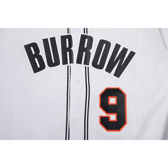 NFL Cincinnati Bengals Joe Burrow Pro Standard Mesh Baseball Button-Up T-Shirt