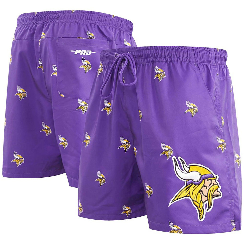 NFL Minnesota Vikings Pro Standard Allover Print Mini Logo Shorts