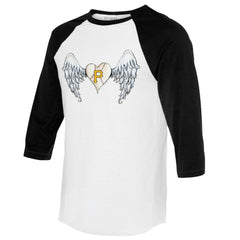 Pittsburgh Pirates Tiny Turnip Women's Angel Wings 3/4-Sleeve Raglan T-Shirt - White/Black