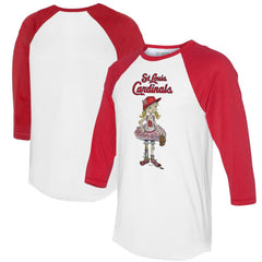 St. Louis Cardinals Tiny Turnip Women's Babes 3/4-Sleeve Raglan T-Shirt - White/Red