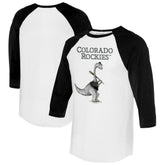 Colorado Rockies Tiny Turnip Women's Bronto 3/4-Sleeve Raglan T-Shirt - White/Black