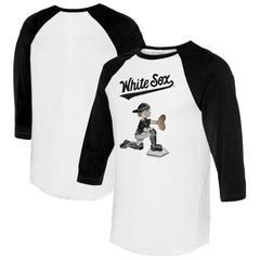 Chicago White Sox Tiny Turnip Women's Caleb 3/4-Sleeve Raglan T-Shirt - White/Black