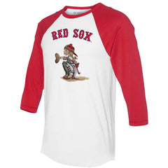 Boston Red Sox Tiny Turnip Women's Kate 3/4-Sleeve Raglan T-Shirt - White/Red