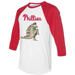Philadelphia Phillies Tiny Turnip Unisex Stega 3/4-Sleeve Raglan T-Shirt - White/Red