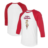 St. Louis Cardinals Tiny Turnip Unisex Triple Scoop 3/4-Sleeve Raglan T-Shirt - White/Red