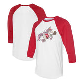 Philadelphia Phillies Tiny Turnip Unisex Unicorn 3/4-Sleeve Raglan T-Shirt - White/Red