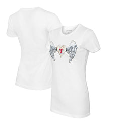 Texas Rangers Tiny Turnip Women's Angel Wings T-Shirt - White