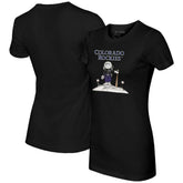 Colorado Rockies Tiny Turnip Women's Astronaut T-Shirt - Black