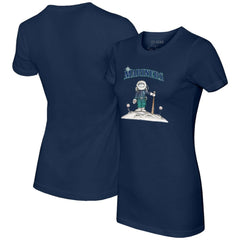 Seattle Mariners Tiny Turnip Women's Astronaut T-Shirt - Navy