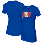 Toronto Blue Jays Tiny Turnip Women's Baseball Flag T-Shirt - Royal