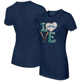 Seattle Mariners Tiny Turnip Women's Baseball Love T-Shirt - Navy