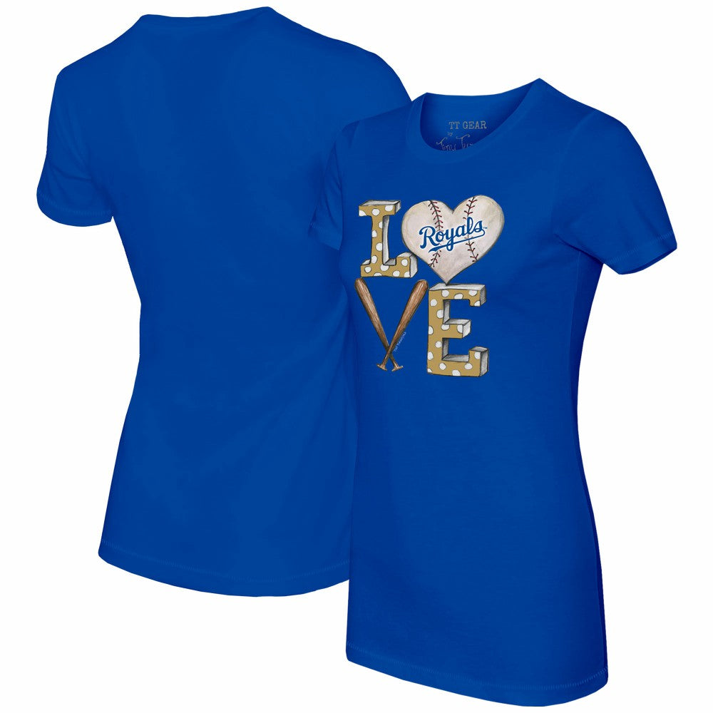 Kansas City Royals Tiny Turnip Women's Baseball Love T-Shirt - Royal