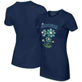 Seattle Mariners Tiny Turnip Women's Blooming Baseballs T-Shirt - Navy