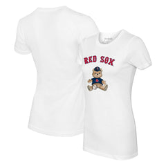 Boston Red Sox Tiny Turnip Women's Teddy Boy T-Shirt - White