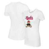 Cincinnati Reds Tiny Turnip Women's Teddy Boy T-Shirt - White