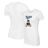 Minnesota Twins Tiny Turnip Women's Teddy Boy T-Shirt - White