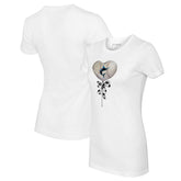 Miami Marlins Tiny Turnip Women's Heart Lolly T-Shirt - White
