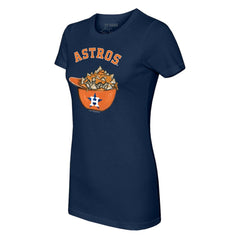 Houston Astros Tiny Turnip Women's Nacho Helmet T-Shirt - Navy