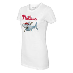 Philadelphia Phillies Tiny Turnip Women's Shark Logo T-Shirt - White