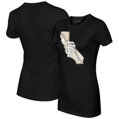 San Francisco Giants Tiny Turnip Women's State Outline T-Shirt - Black