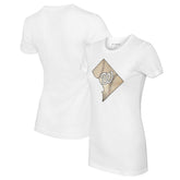 Washington Nationals Tiny Turnip Women's State Outline T-Shirt - White
