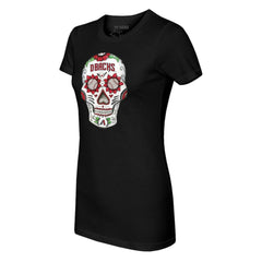 Arizona Diamondbacks Tiny Turnip Women's Sugar Skull T-Shirt - Black