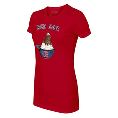 Boston Red Sox Tiny Turnip Women's Sundae Helmet T-Shirt - Red