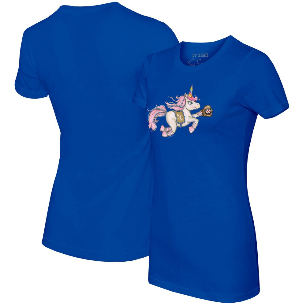 Kansas City Royals Tiny Turnip Women's Unicorn T-Shirt - Royal