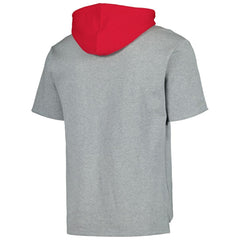 St. Louis Cardinals Postgame Short Sleeve Pullover Hoodie - Heather Gray | Mitchell & Ness