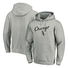 Chicago White Sox Team Lock Up Wordmark Pullover Hoodie - Gray