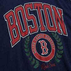 Boston Red Sox Women's Logo Lt 2.0 Pullover Sweatshirt - Navy | Mitchell & Ness