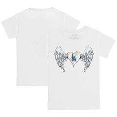 Los Angeles Dodgers Tiny Turnip Youth Angel Wings T-Shirt - White